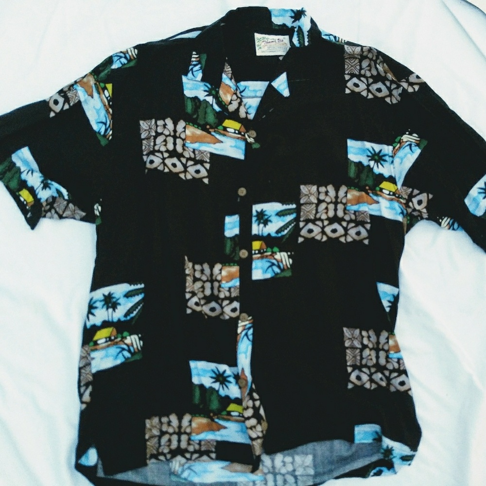 Vintage 'Thumbs up' Hawaiin shirt, Men's S-M